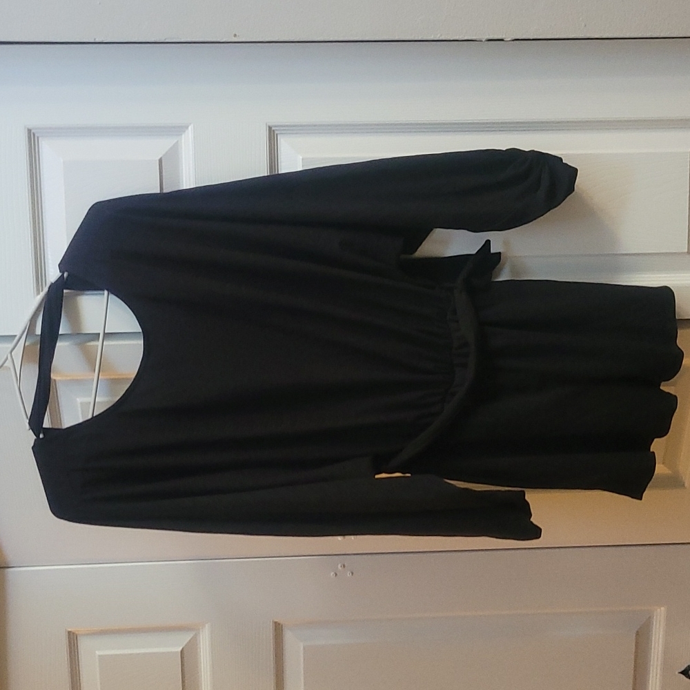 Black long sleeve romper